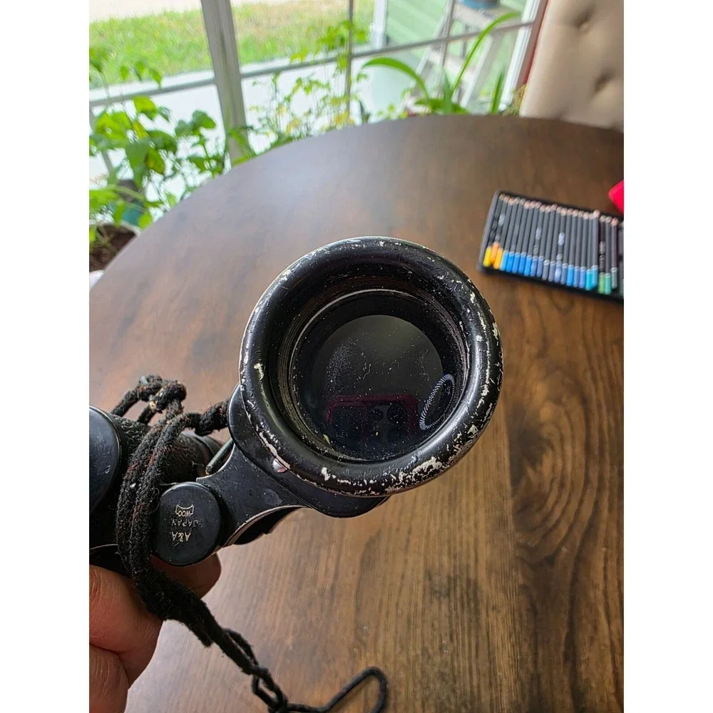 Vintage Brighton High Quality 7x35 Binoculars Black 341ft at 1000yds No 27655 F3